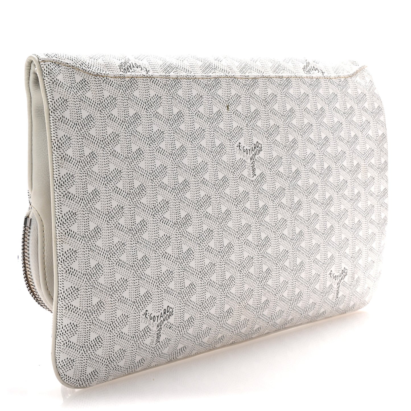 Goyardine Sainte Marie Soft Clutch White