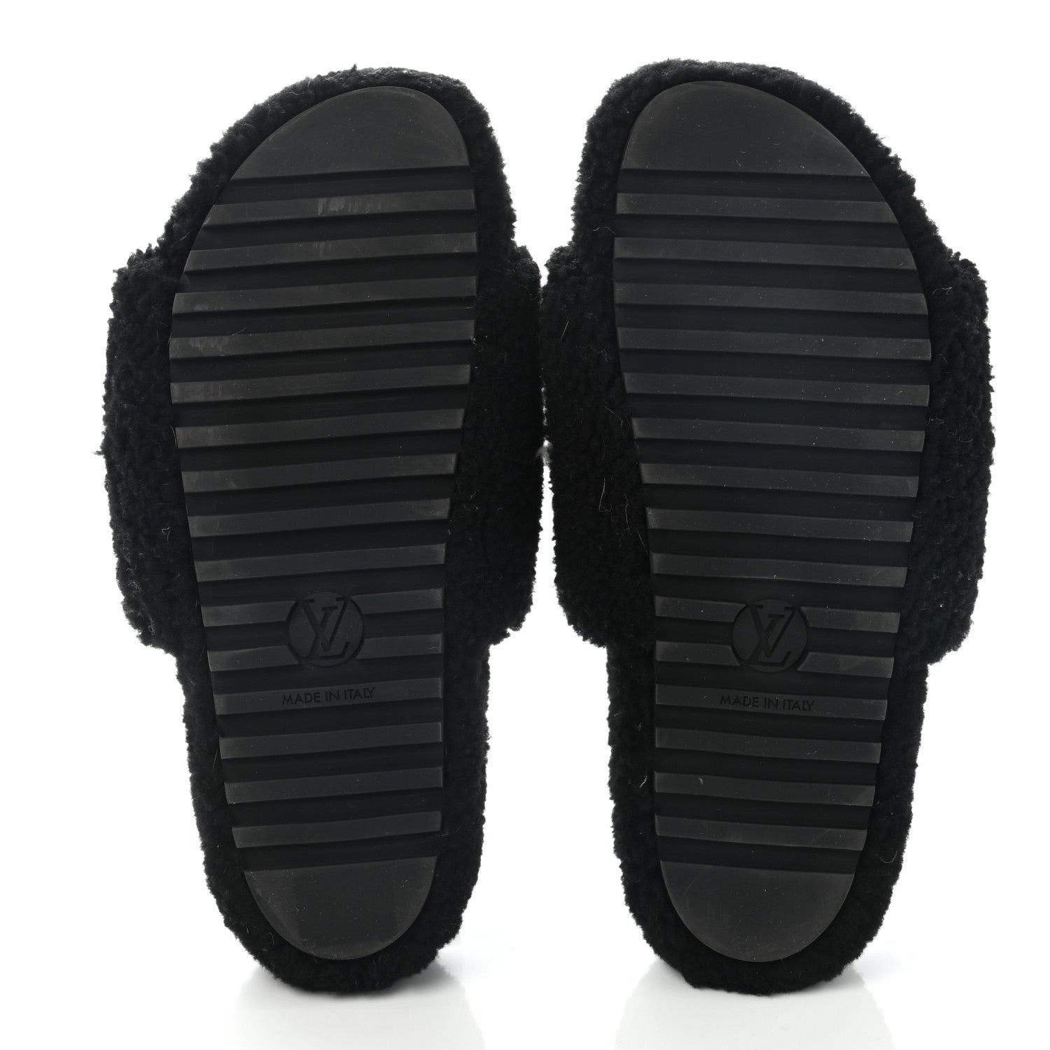 Louis Vuitton Shearling Paseo Flat Comfort Mule 41 Black 5 of 10