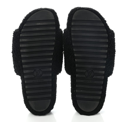Louis Vuitton Shearling Paseo Flat Comfort Mule 41 Black 5 of 10