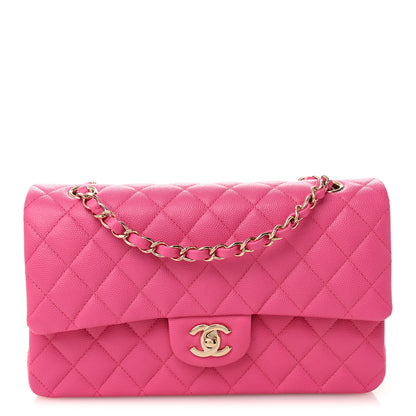 Chanel Caviar Quilted Medium Double Flap Pink 1 of 10