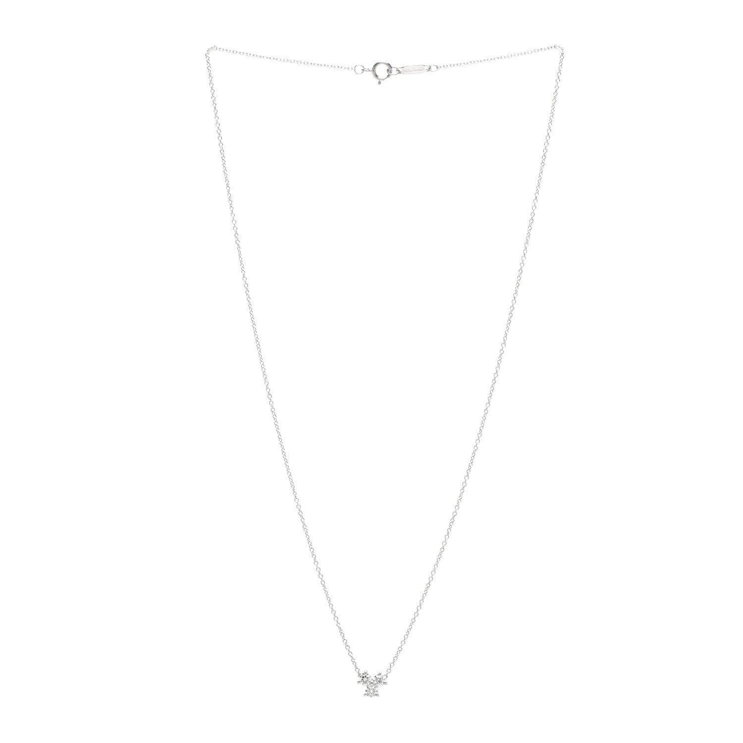 Tiffany Platinum Diamond .30ctw Aria Pendant Necklace 3 of 5