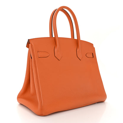 Hermes Togo BIRKIN 30 Orange 3 of 13