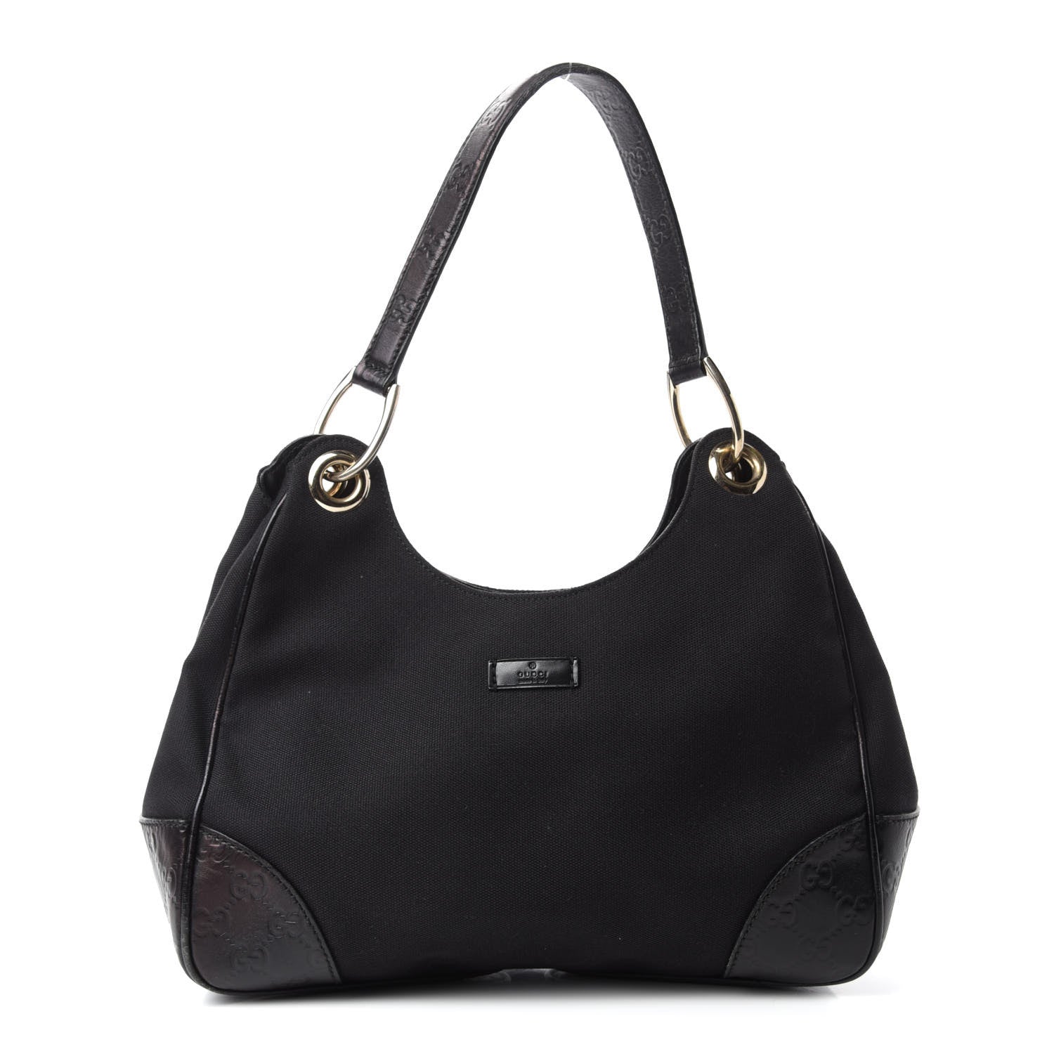 Gucci Canvas Guccissima Hobo Black 1 of 13