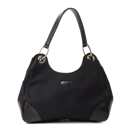 Gucci Canvas Guccissima Hobo Black 1 of 13