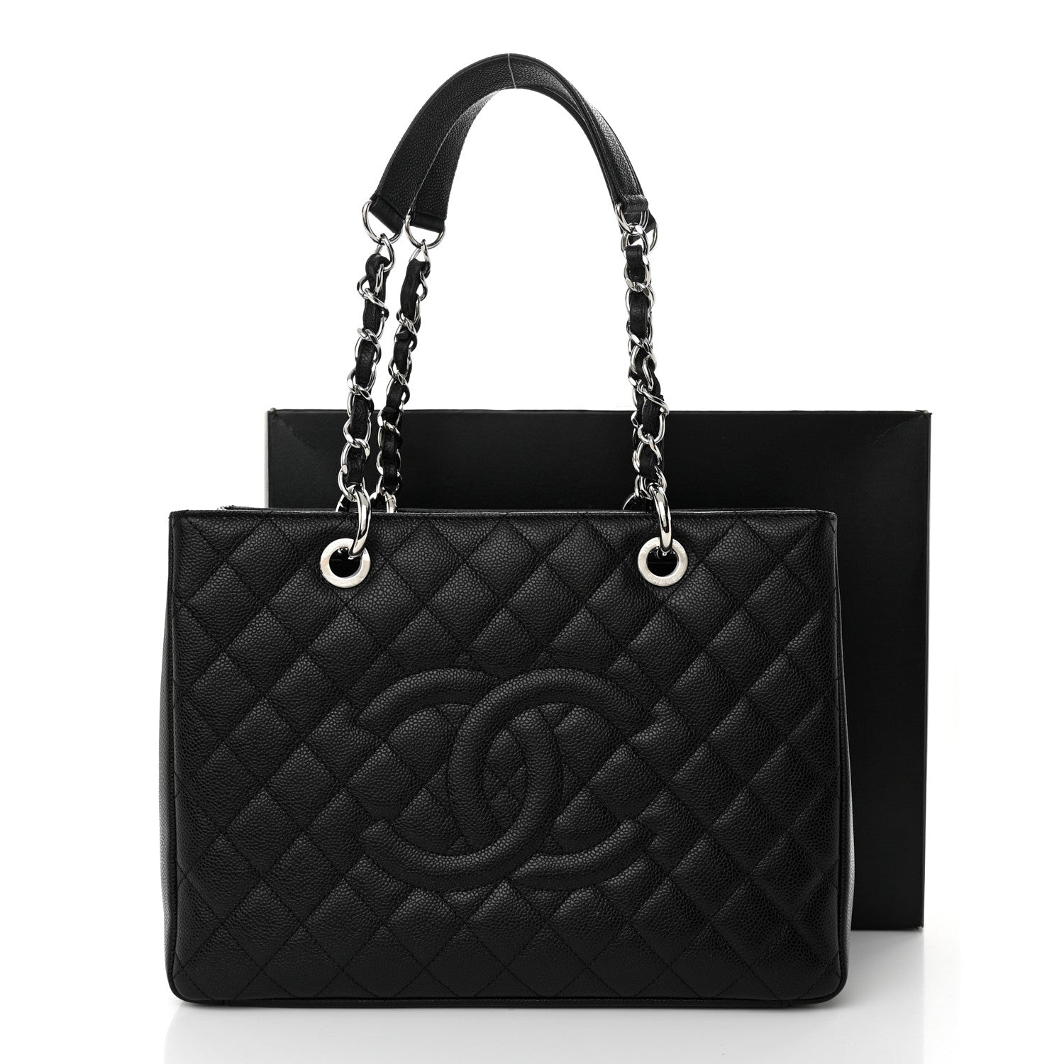 Chanel Caviar Quilted Grand Shopping Tote GST Black 12 of 12
