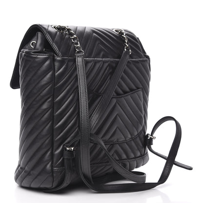 Chanel Calfskin Chevron Quilted Large Urban Spirit Backpack Black 2 of 11