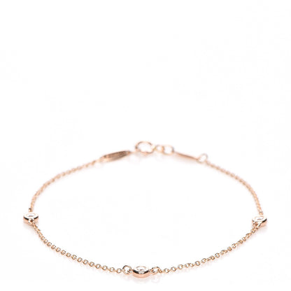 Tiffany 18K Rose Gold Diamond .09ctw Elsa Peretti Diamonds by the Yard Bracelet 1 of 12