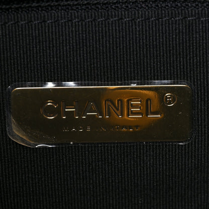 Chanel Tweed Quilted Medium Chanel 19 Flap Black Blue Purple 6 of 9