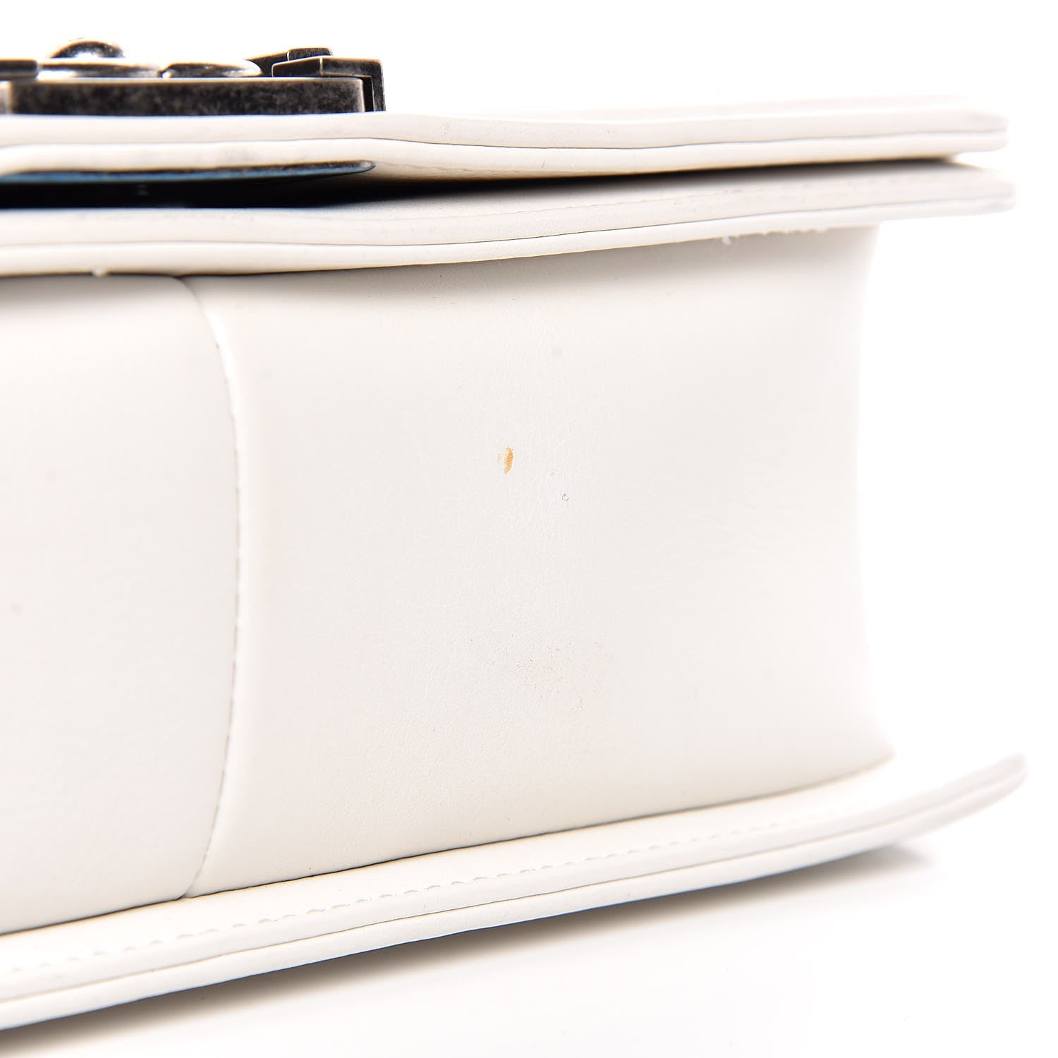 Chanel Calfskin Double Stitch Medium Boy Flap White 9 of 10