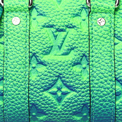 Louis Vuitton Taurillon Illusion Keepall XS Bleu Vert 8 of 10