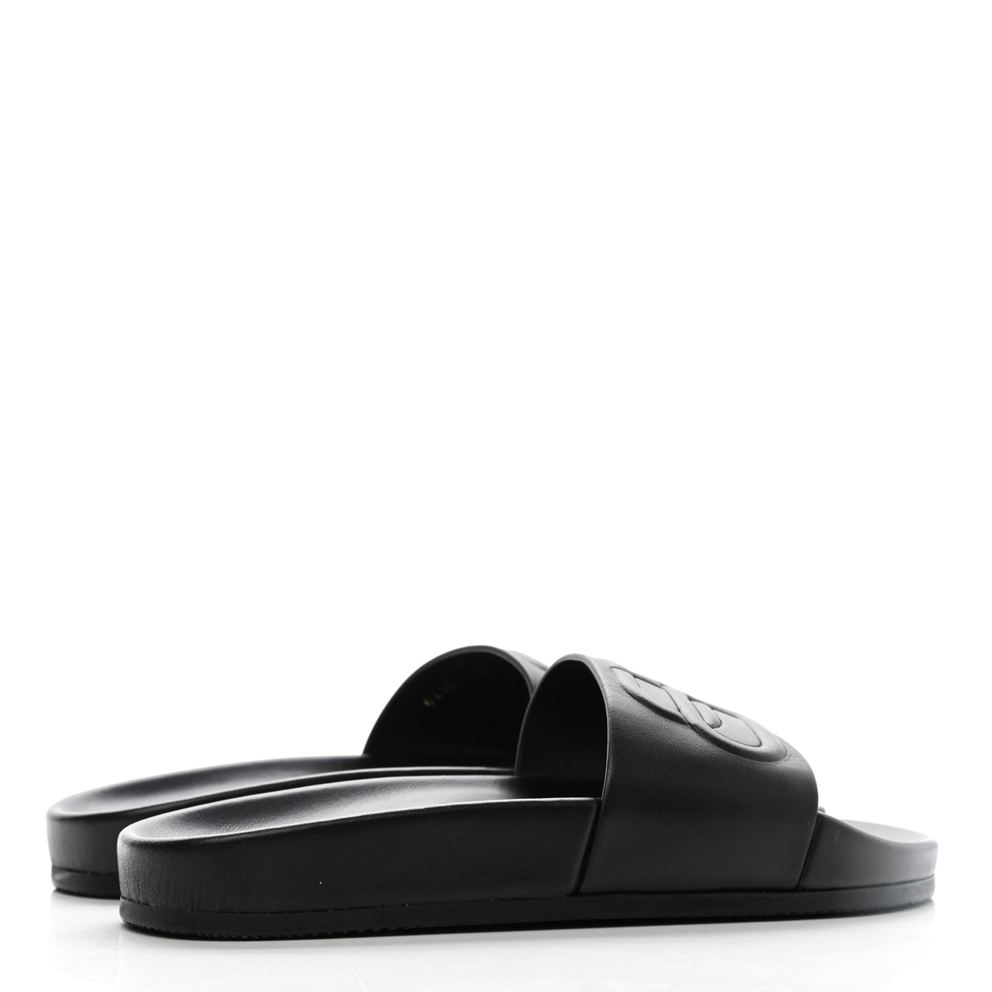 Nappa Pool Slide Sandals 36 Black