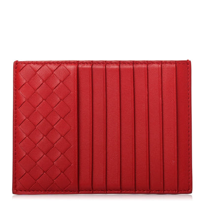 Bottega Veneta Nappa Intrecciato Card Case Red 1 of 4
