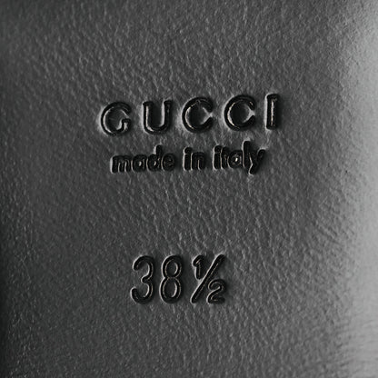 Gucci Canvas GG Monogram Horsebit Calfskin Womens Horsebit Platform Loafers 38.5 Beige Ebony 8 of 13