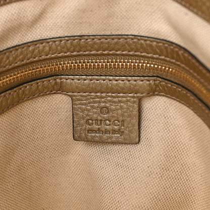 Gucci I Monogram Cellarius Calfskin Large Bella Top Handle Bag Gold 6 of 9