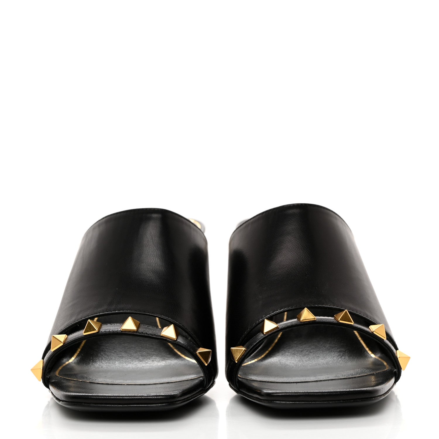 Valentino Garavani Nappa Rockstud Tower Heel Mules 37 Black 2 of 9