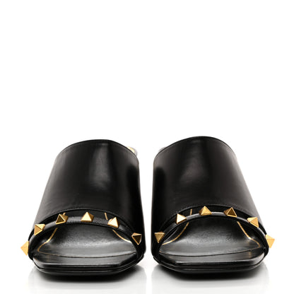 Valentino Garavani Nappa Rockstud Tower Heel Mules 37 Black 2 of 9