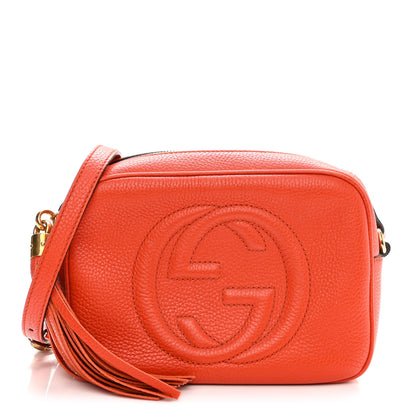 Gucci Pebbled Calfskin Small Soho Disco Bag Sun Orange 1 of 10