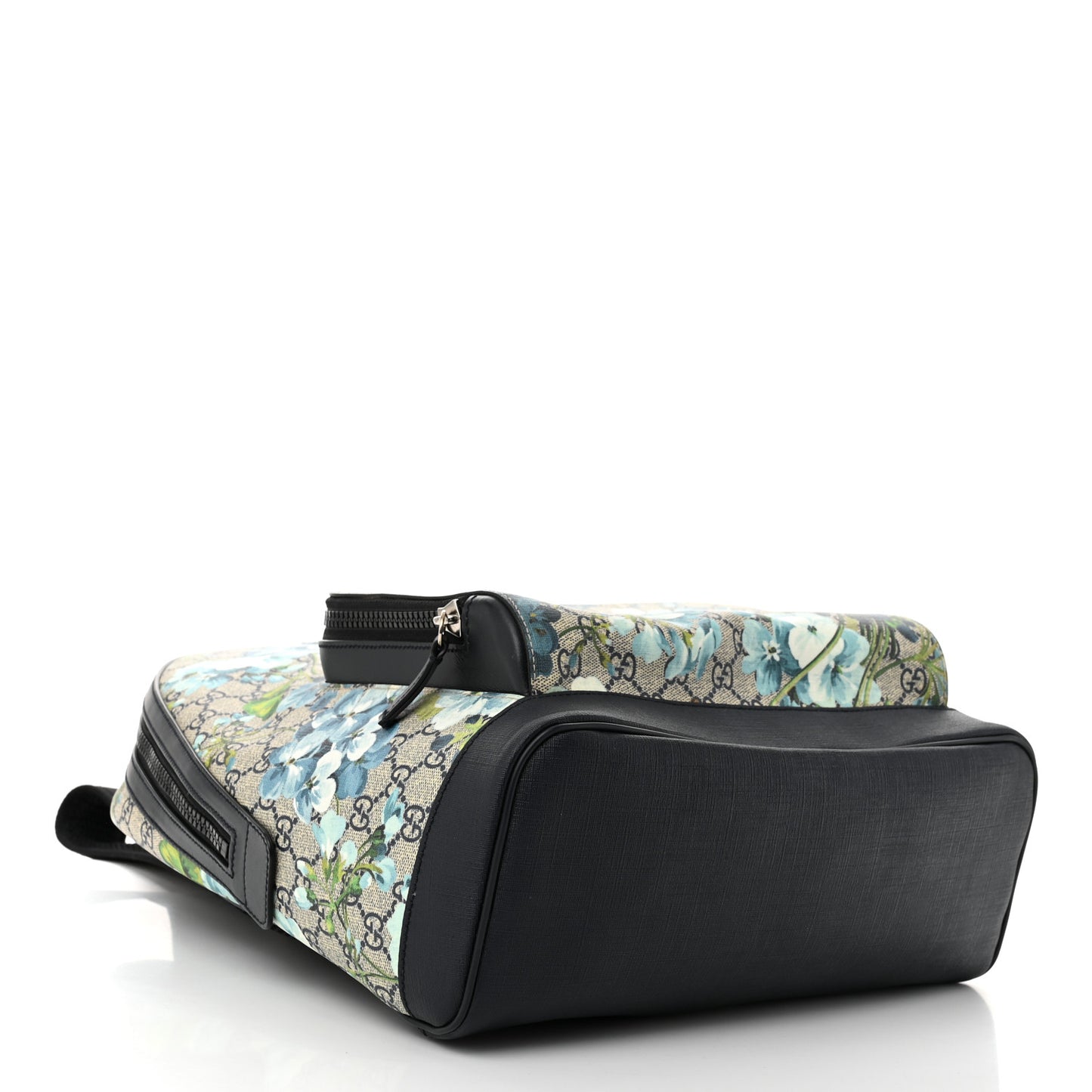 GG Supreme Monogram Blooms Medium Day Backpack Beige Blue Navy