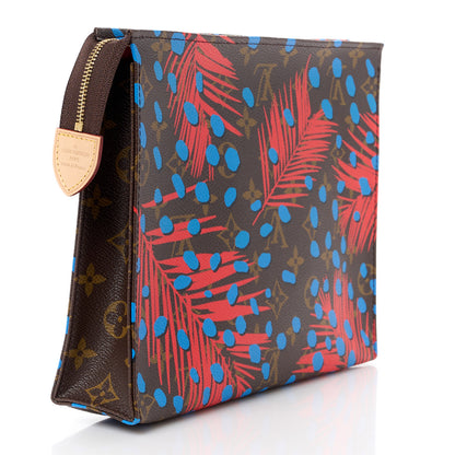 Louis Vuitton Monogram Jungle Dots Toiletry Pouch 26 Coquelicot Denim 3 of 11