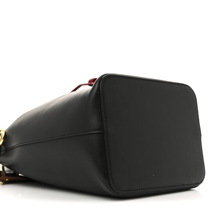 Fendi Vitello Grace F is Fendi Stamp Patch Perforated Small Mon Tresor Bucket Bag Black 9 of 12