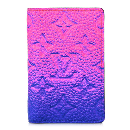 Louis Vuitton Taurillon Illusion Pocket Organizer Bleu Rose 1 of 9