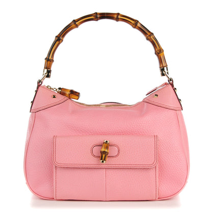 Gucci Calfskin Bamboo Top Handle Bag Pink 1 of 10