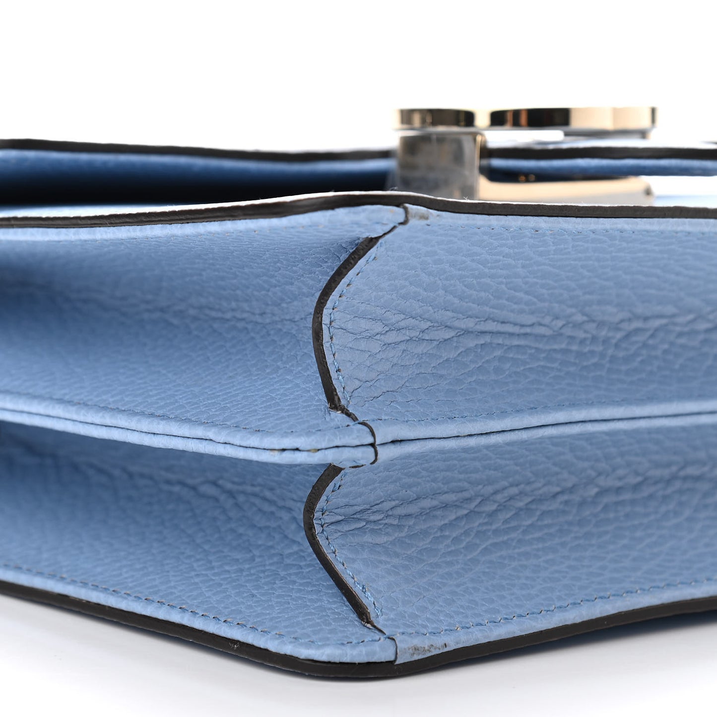 Dollar Calfskin Small Interlocking G Shoulder Bag Mineral Blue