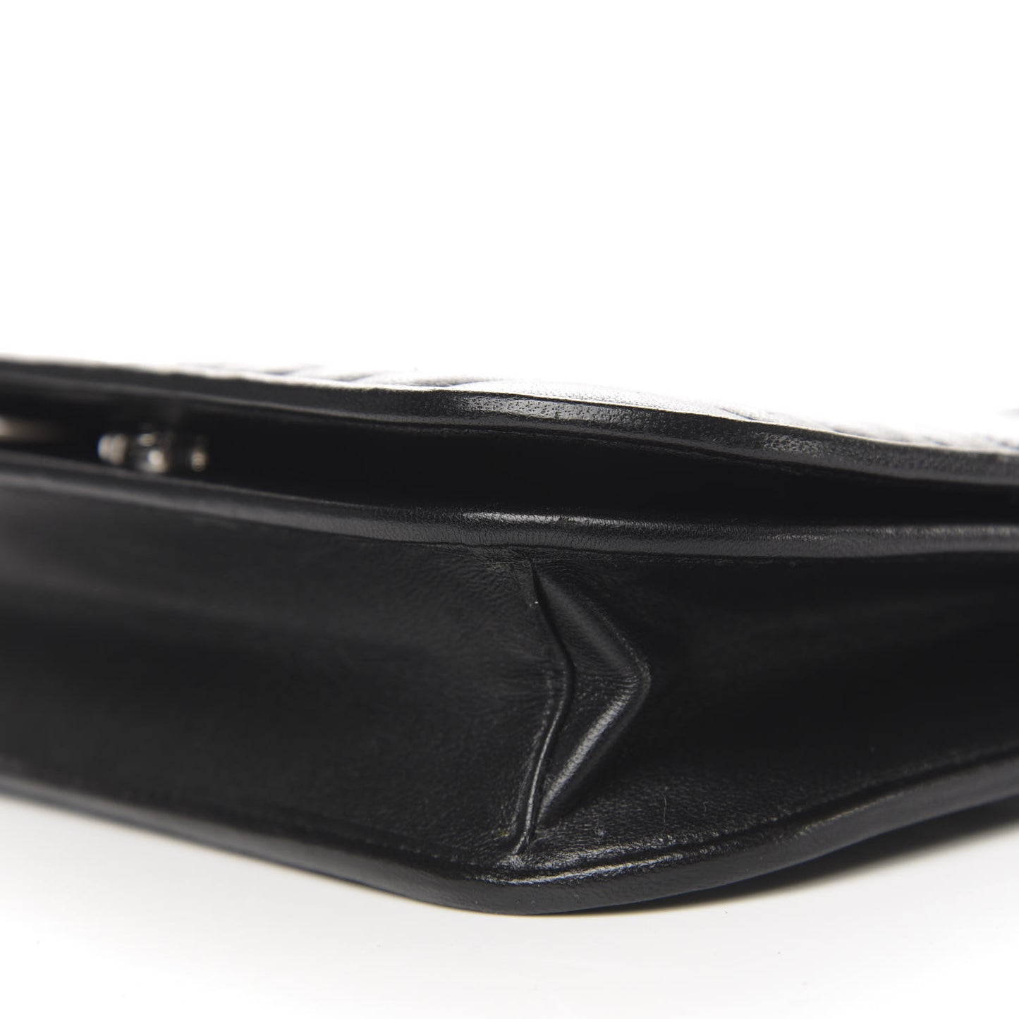 Soft Calfskin Impunture Small Diagramme Crossbody Bag Black