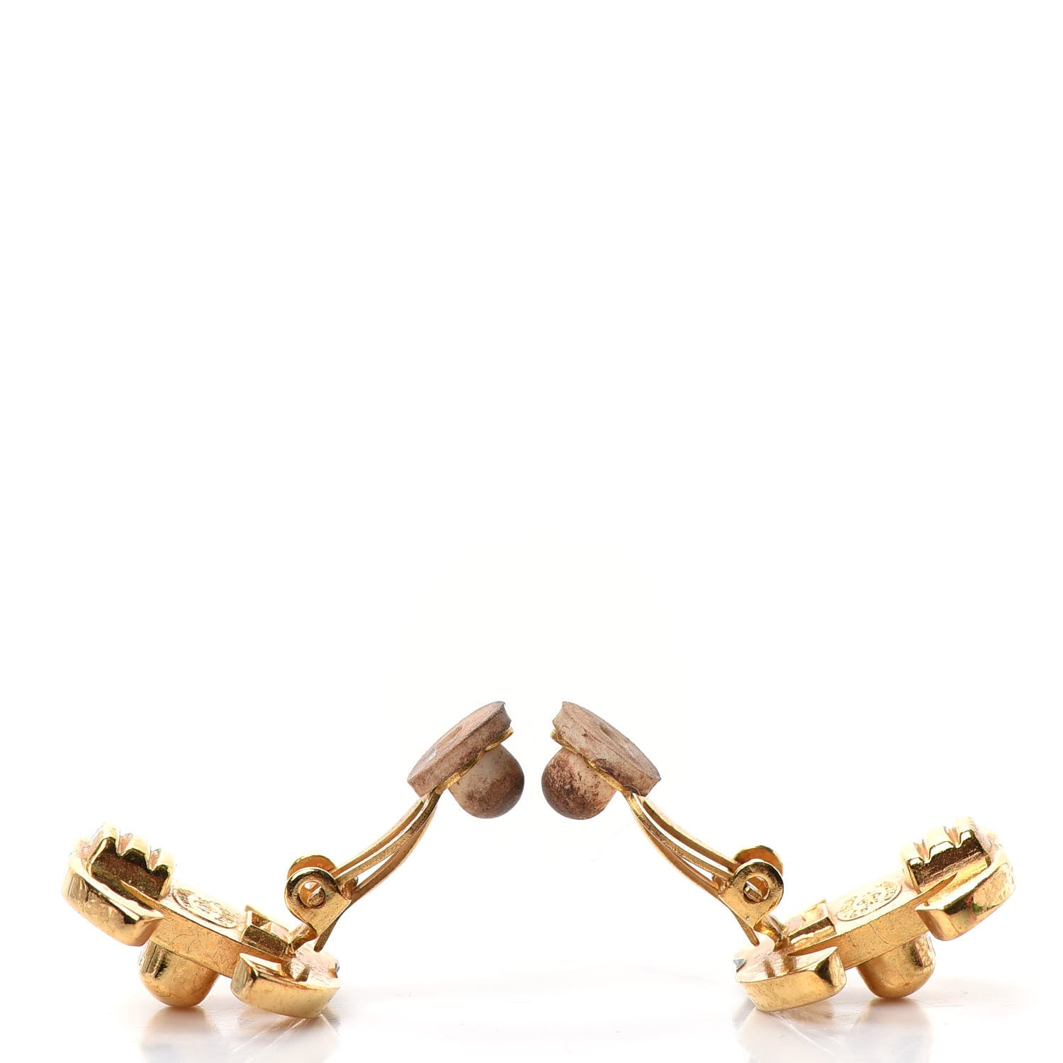Chanel Metal CC Turnlock Clip On Earrings Gold 3 of 4