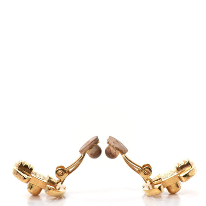 Chanel Metal CC Turnlock Clip On Earrings Gold 3 of 4
