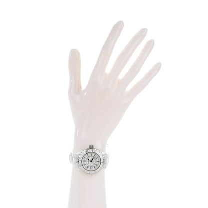 Chanel Stainless Steel Ceramic 33mm J12 Quartz Watch White 2 of 6