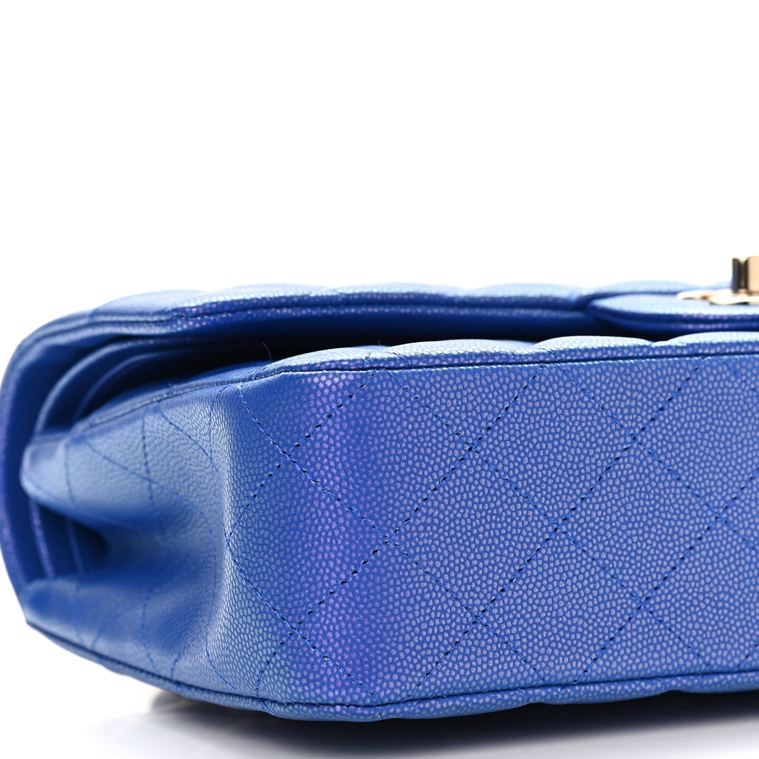 Chanel Iridescent Caviar Quilted Medium Double Flap Blue 9 of 11