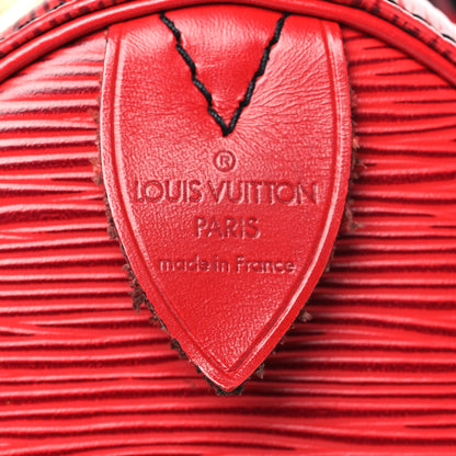 Louis Vuitton Epi Speedy 25 Castillan Red 6 of 10