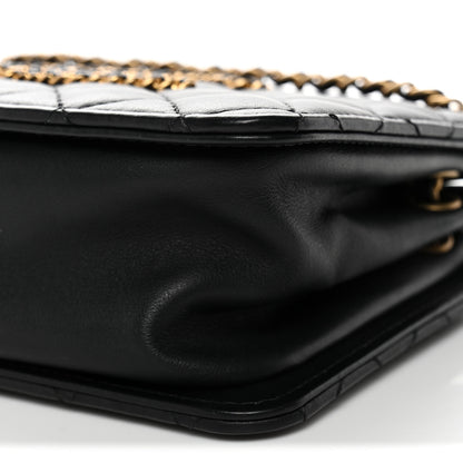 Chanel Calfskin Quilted Small CC Chain Accordion Tote Black 10 of 10