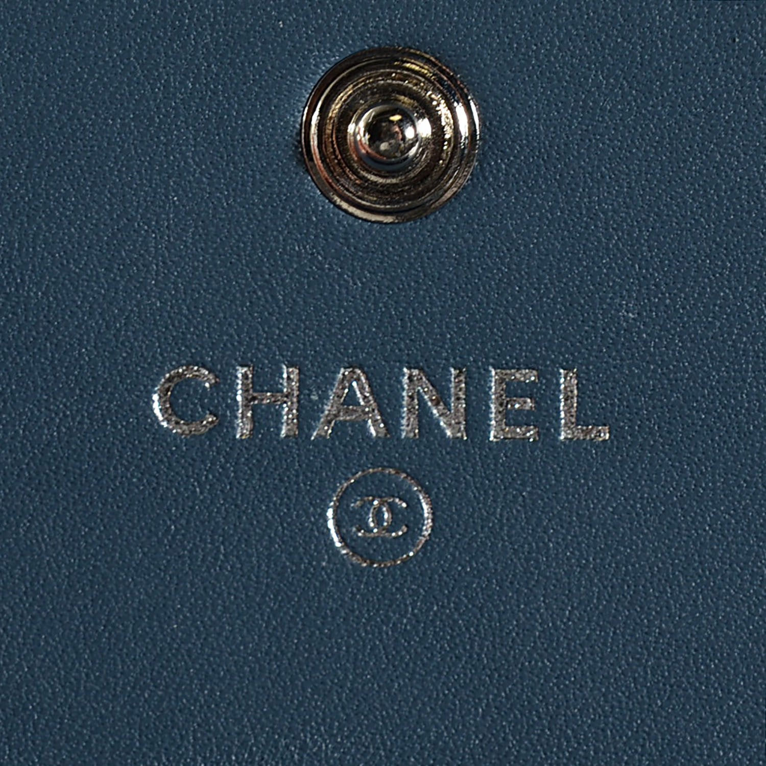 Chanel Calfskin Quilted Short Flap Wallet Blue 5 of 9