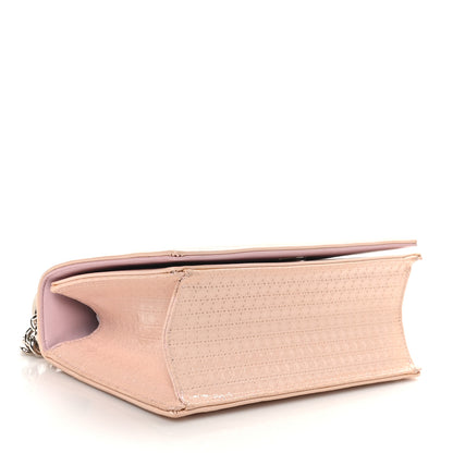 Christian Dior Patent Micro-Cannage Small Diorama Flap Bag Rose 4 of 9