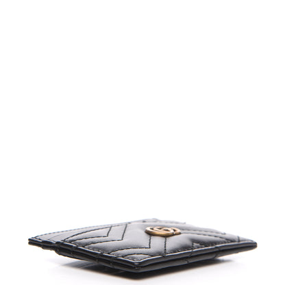 Gucci Calfskin Matelasse GG Marmont Card Holder Black 3 of 6