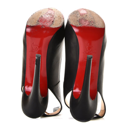 Christian Louboutin Calfskin Cheyenne 140 Pumps 37.5 Black 7 of 10