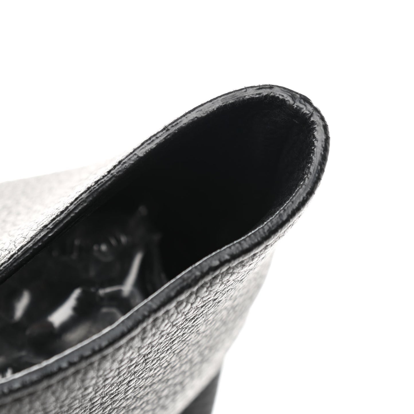 Vitello Phenix Embossed Logo Tote Black