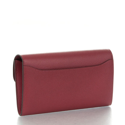 Hermes Epsom Constance Long Wallet Rouge Grenade 3 of 7