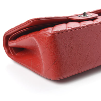 Chanel Caviar Quilted Jumbo Double Flap Red 5 of 10