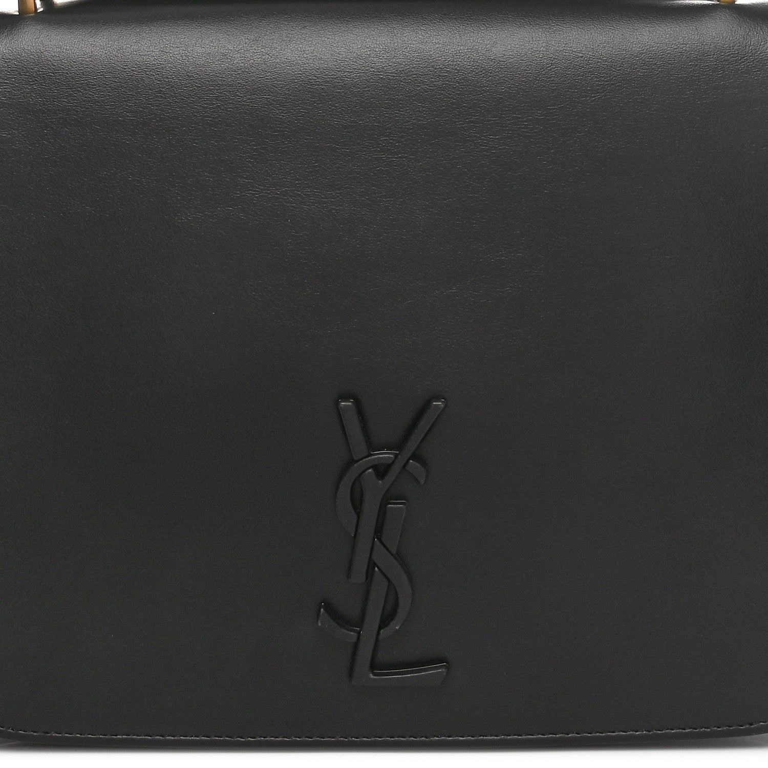 Saint Laurent Smooth Calfskin Spontini Saddle Bag Black 8 of 10