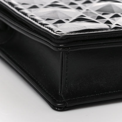 Christian Dior Calfskin Cannage Diamond Lady Dior Chain Wallet Black 6 of 10