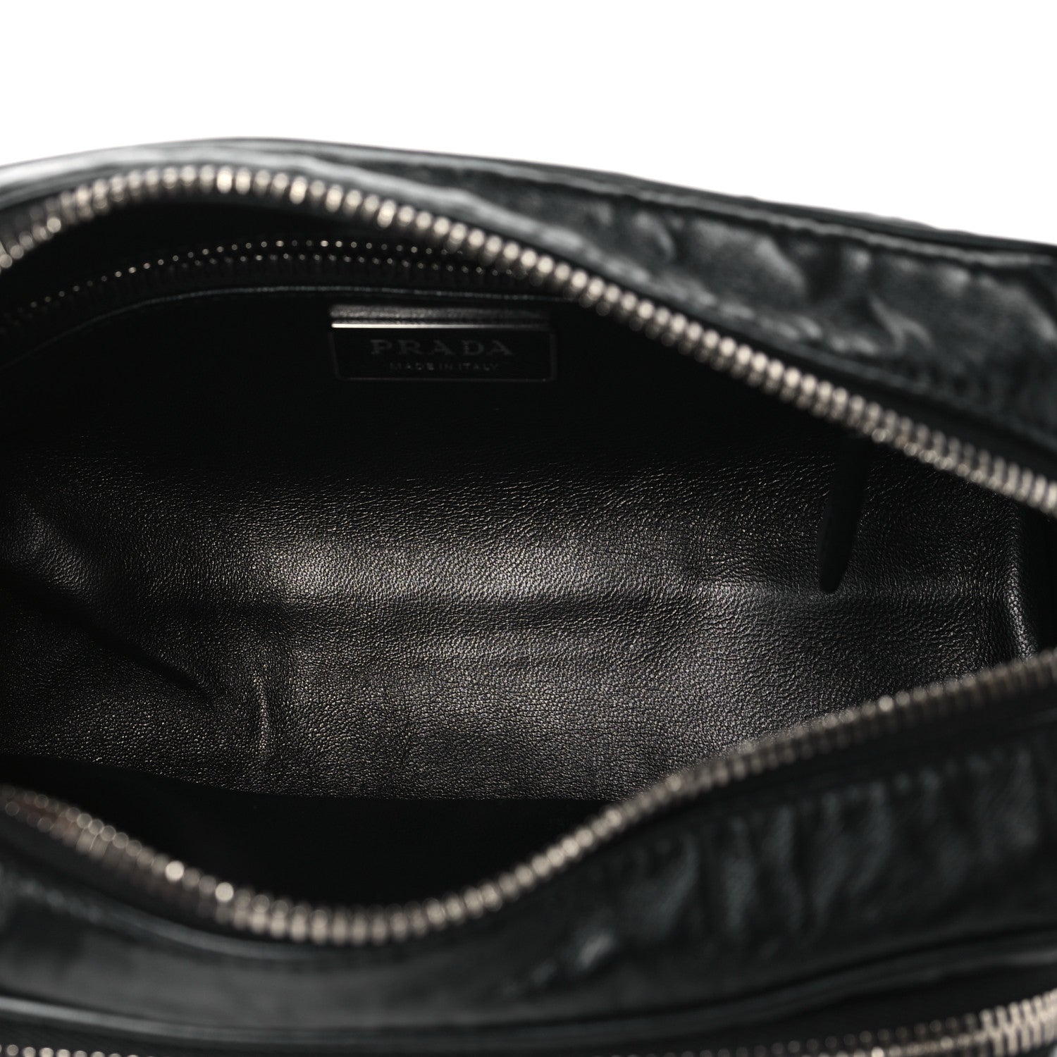 Prada Nappa Antique Multi-Pocket Shoulder Bag Black 5 of 9