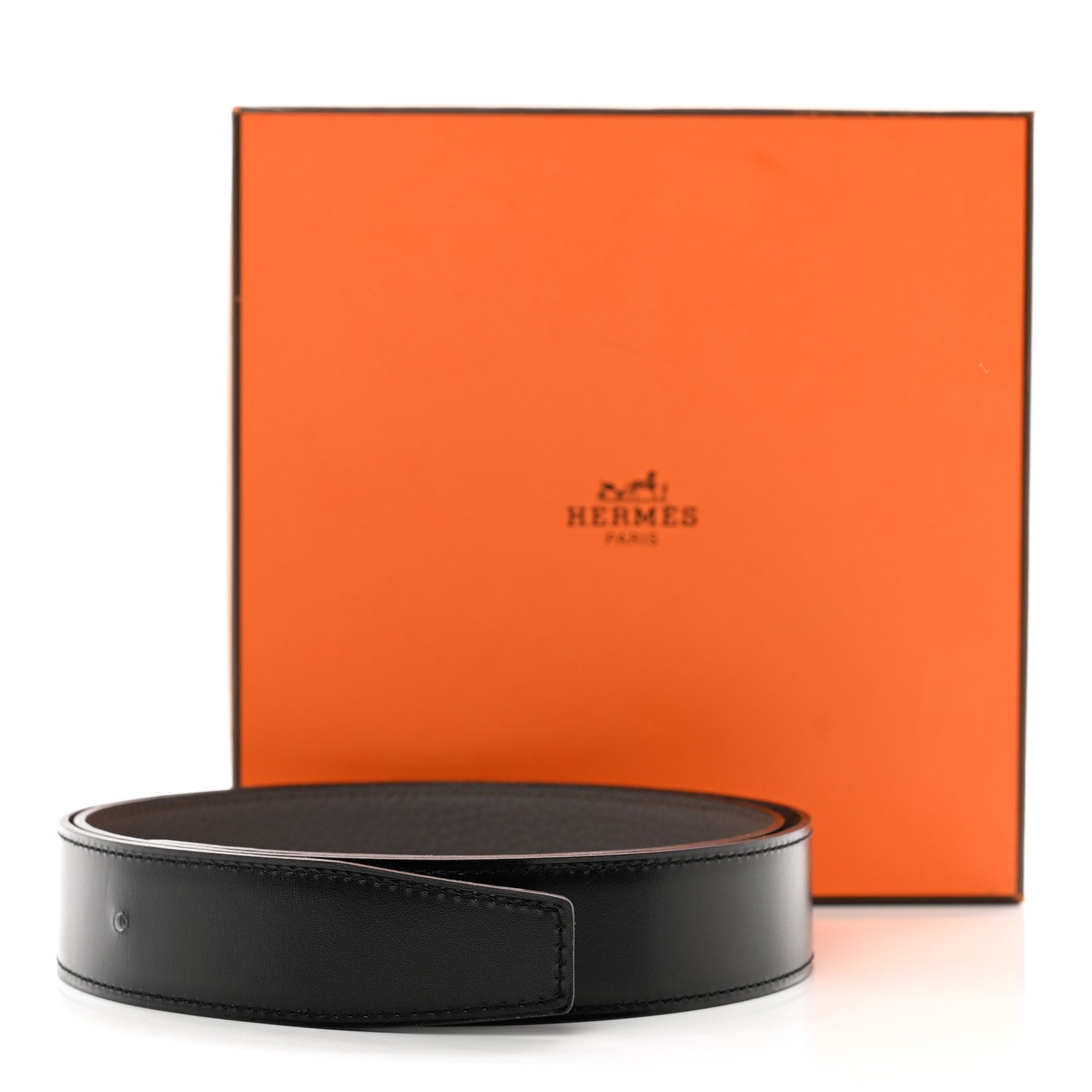 Hermes Box Togo 32mm Belt Strap 90 36 Black Etain 6 of 6