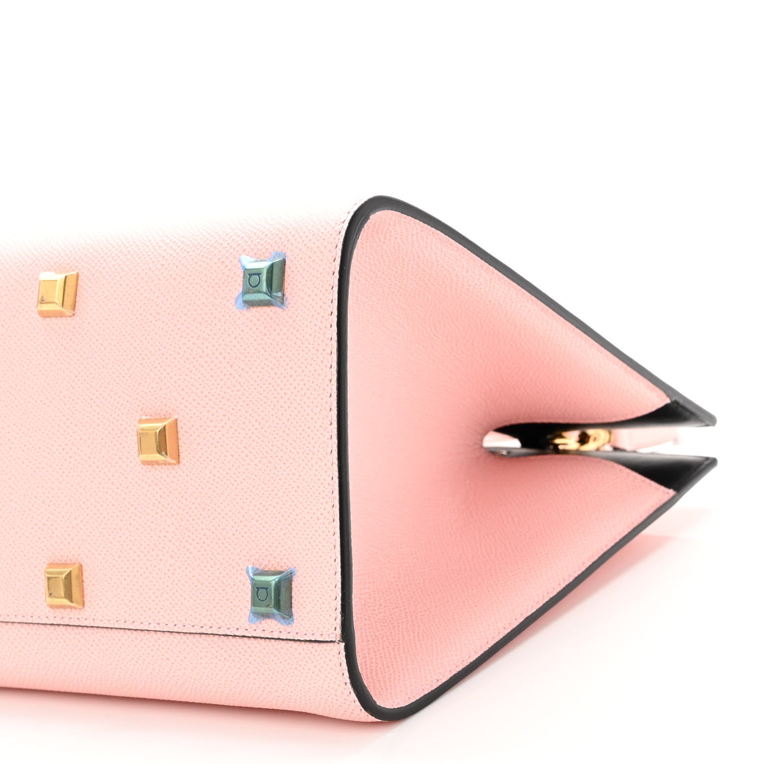Salvatore Ferragamo Hammered Calfskin Medium The Studio Box Bag Pink 9 of 9