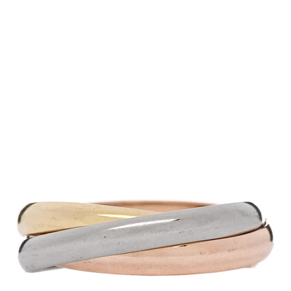 Cartier 18K Pink Yellow White Gold Small Trinity Ring 53 6.5 3 of 4