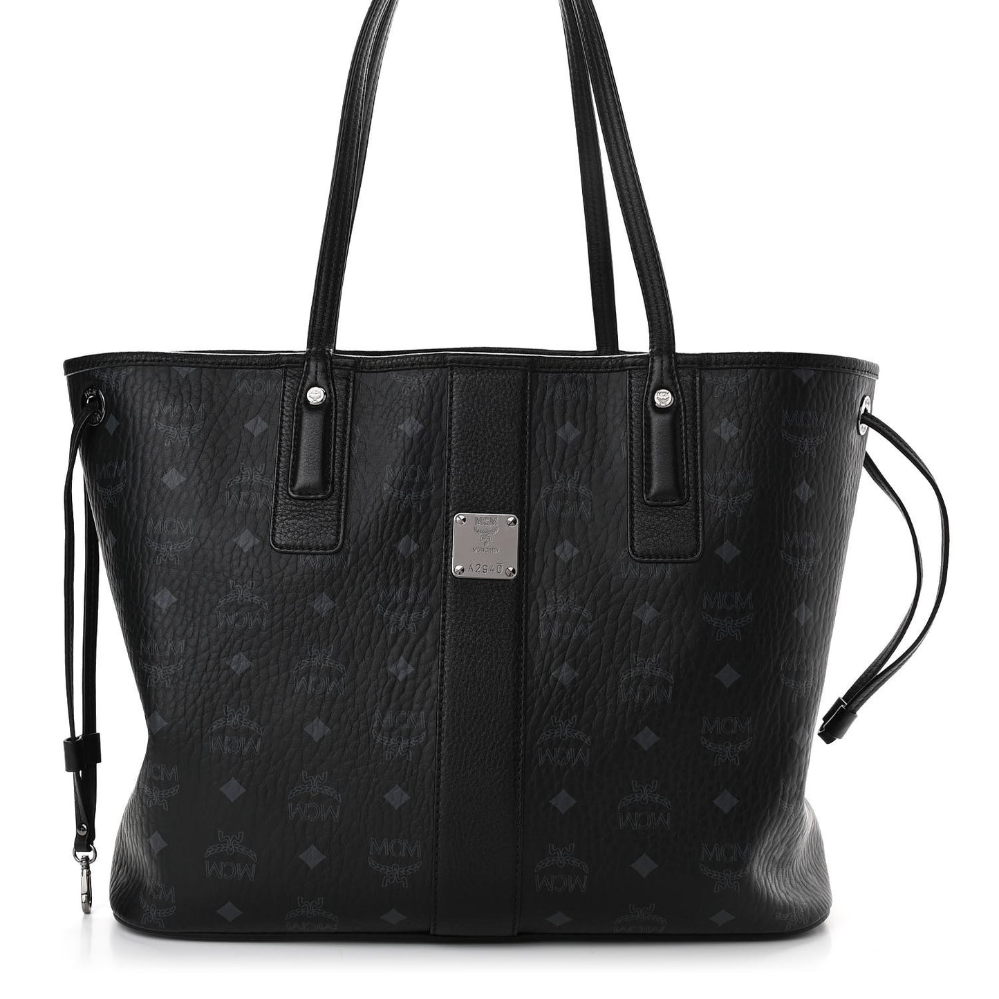 Visetos Medium Liz Reversible Shopper Tote Black