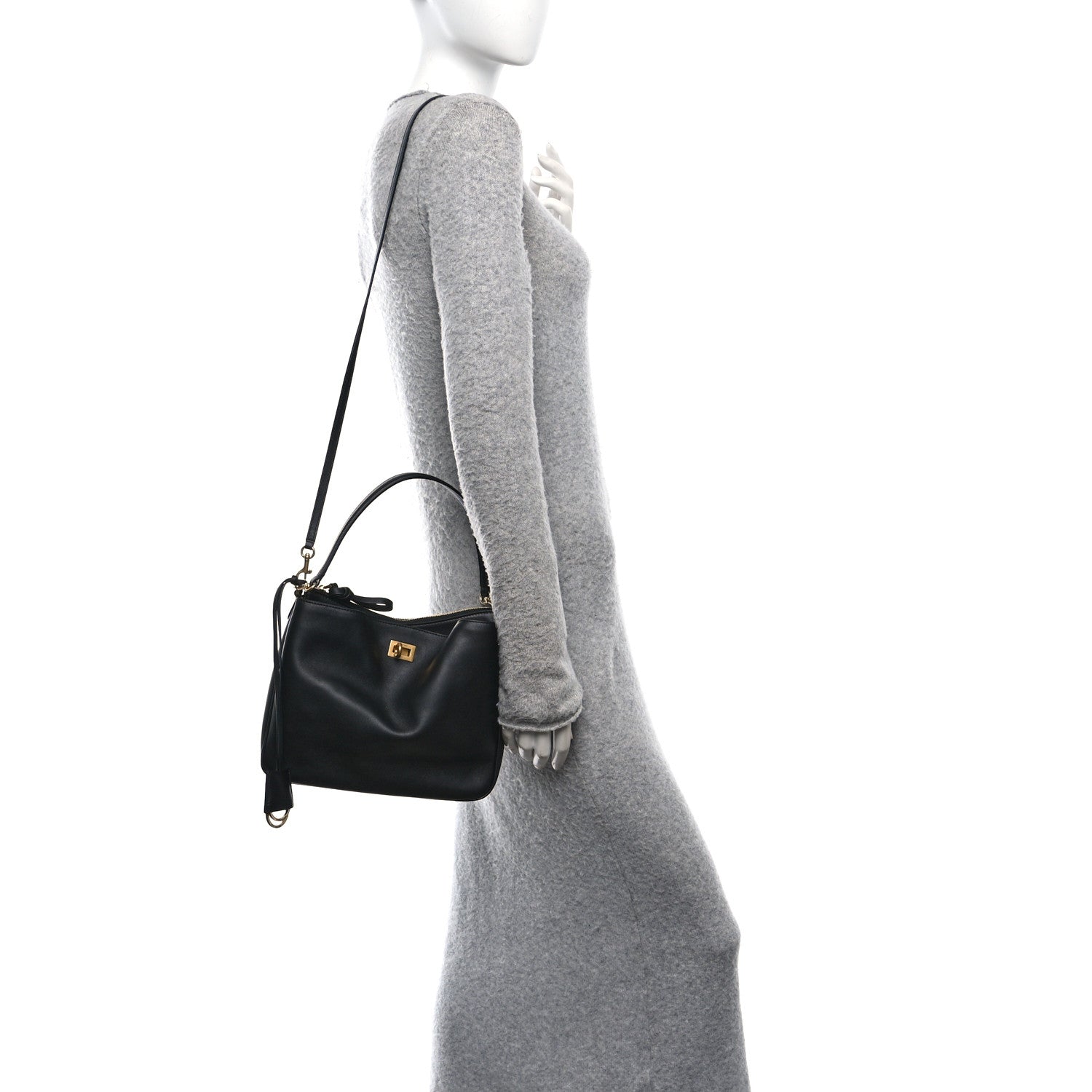 Balenciaga Natural Smooth Calfskin Small Rodeo Hobo Black 2 of 11