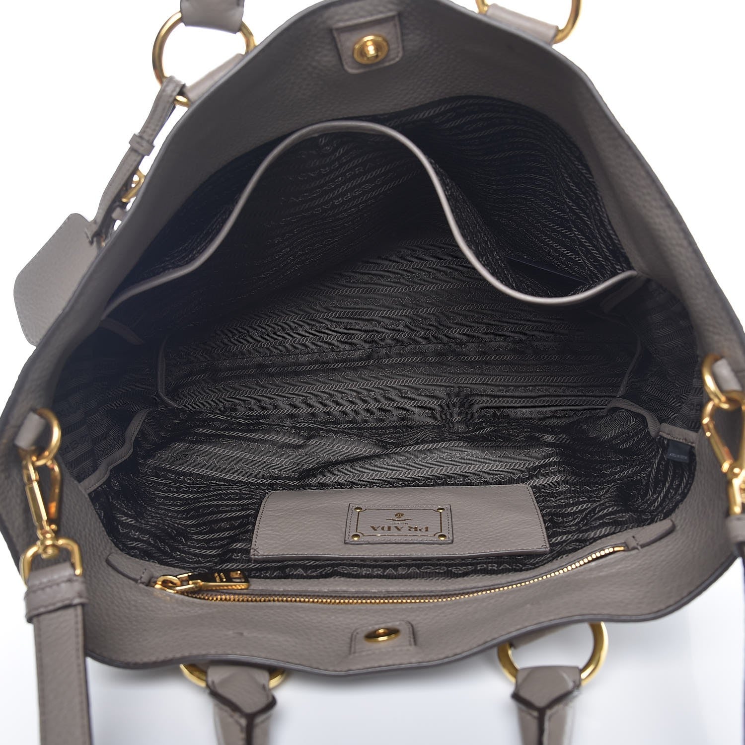 Prada Vitello Daino Tote Argilla 6 of 13